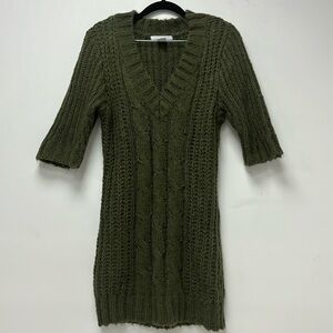 Charlotte russe olive color long sweater size L